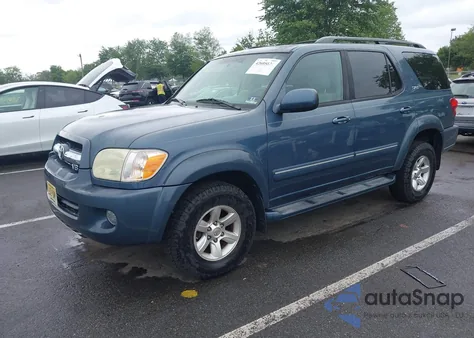 2005 Toyota Sequoia Sr5 V8 из США, поврежденный, VIN 5TDBT44A95S248889